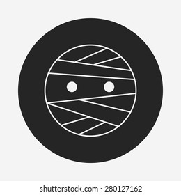 halloween monster line icon