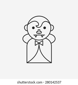 halloween monster line icon
