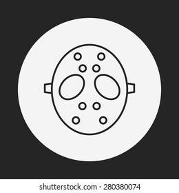 halloween monster line icon