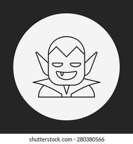 halloween monster line icon