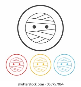 halloween monster line icon