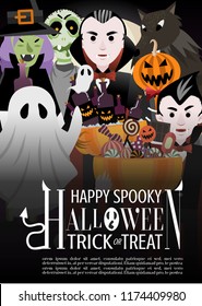 Halloween monster Party invitation Poster