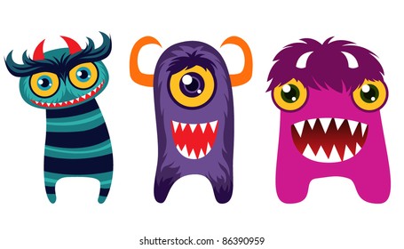 Halloween monster set