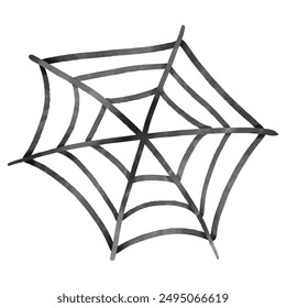 Halloween Monster spider web. Water color hand drowning vector file.