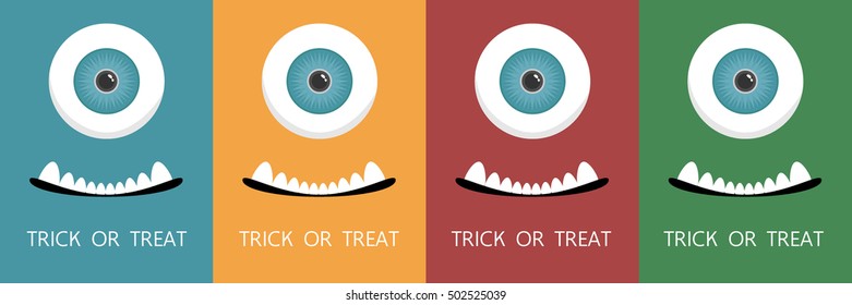 Halloween monster. Trick or treat.