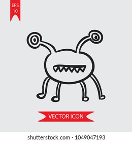 Halloween monster vector icon