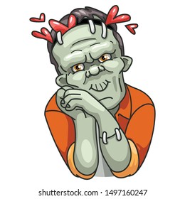 Halloween monster. Vector illustration in cartoon style. Isolated on white background Elements for you Halloween.
