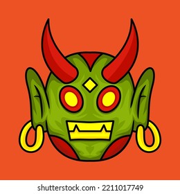 Halloween monster vector illustration cute