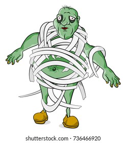 Halloween monster vector on white background