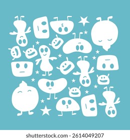 Halloween monsters set vector for halloween event