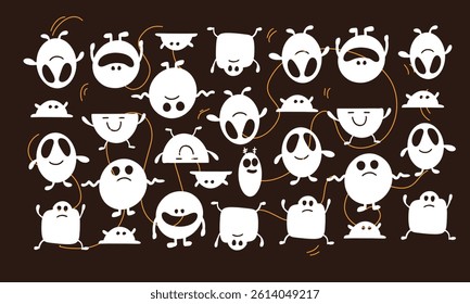 Halloween monsters set vector for halloween event