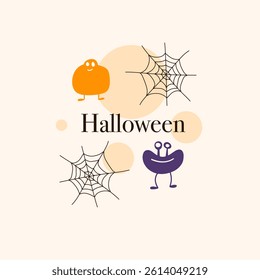 Halloween monsters set vector for halloween event