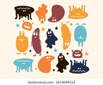 Halloween monsters set vector for halloween event