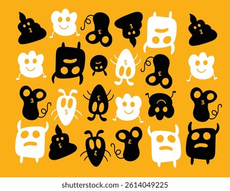 Halloween monsters set vector for halloween event