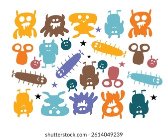 Halloween monsters set vector for halloween event