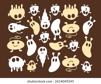 Halloween monsters set vector for halloween event