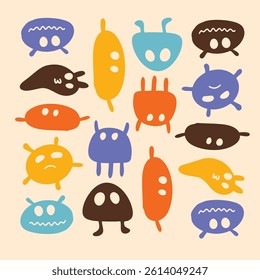 Halloween monsters set vector for halloween event