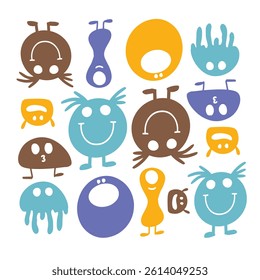 Halloween monsters set vector for halloween event