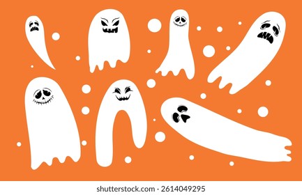 Halloween monsters set vector for halloween event