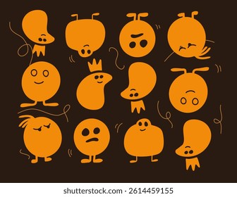 Halloween monsters set vector for halloween event