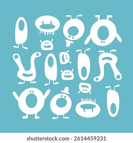 Halloween monsters set vector for halloween event