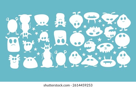 Halloween monsters set vector for halloween event