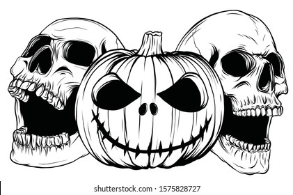 Halloween Monsters skull pupmkids