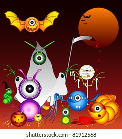 Halloween Monsters Trick-or-Treating.