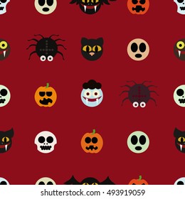 Halloween monsters - vector background