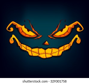 halloween monsters, vector illustration, face square avatar, hand-drawing icon
pumpkin beast,