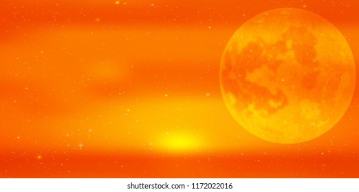 Halloween moon autumn background