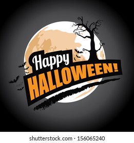 Halloween Moon. EPS 10 vector, grouped for easy editing. No open shapes or paths.