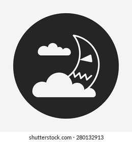 Halloween moon icon