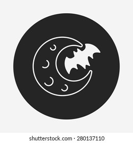 Halloween moon icon
