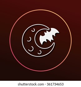 Halloween moon icon