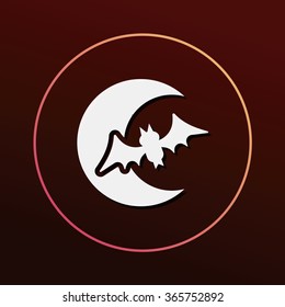 Halloween moon icon