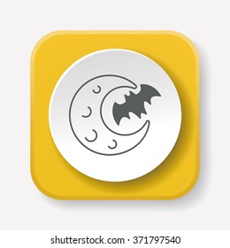 Halloween moon icon