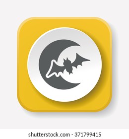 Halloween moon icon