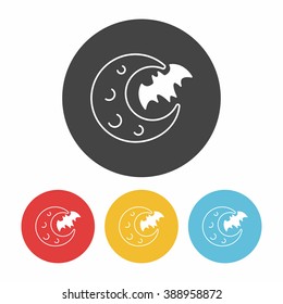 Halloween moon icon