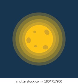 halloween moon, minimalist, editable 100%vector