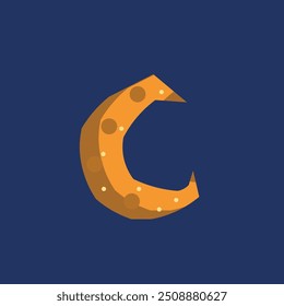 Halloween moon vector art for design