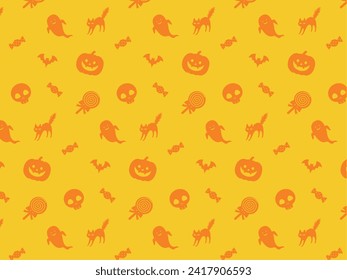 Halloween motif pattern background vector illustration