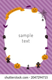 Halloween motifs comical style frame