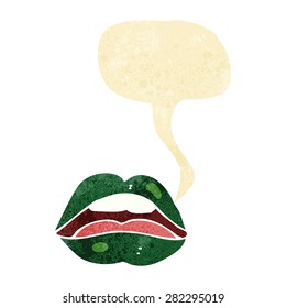 halloween mouth cartoon symbol with speech bubble