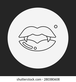 Halloween mouth line icon