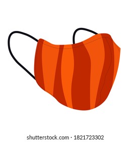 halloween mouth mask vector stock illustration. night party where it is mandatory to be masked. Isolated on a white background.