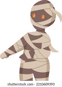 Halloween Mummy Character Design Illustration