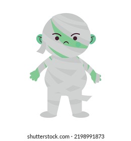 halloween mummy character isolated icon