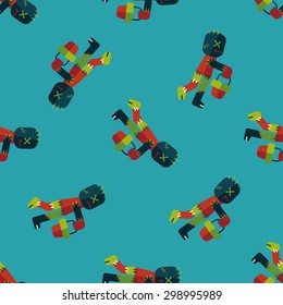 Halloween mummy flat icon,eps10 seamless pattern background