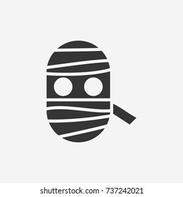 Halloween mummy icon illustration isolated vector sign symbol